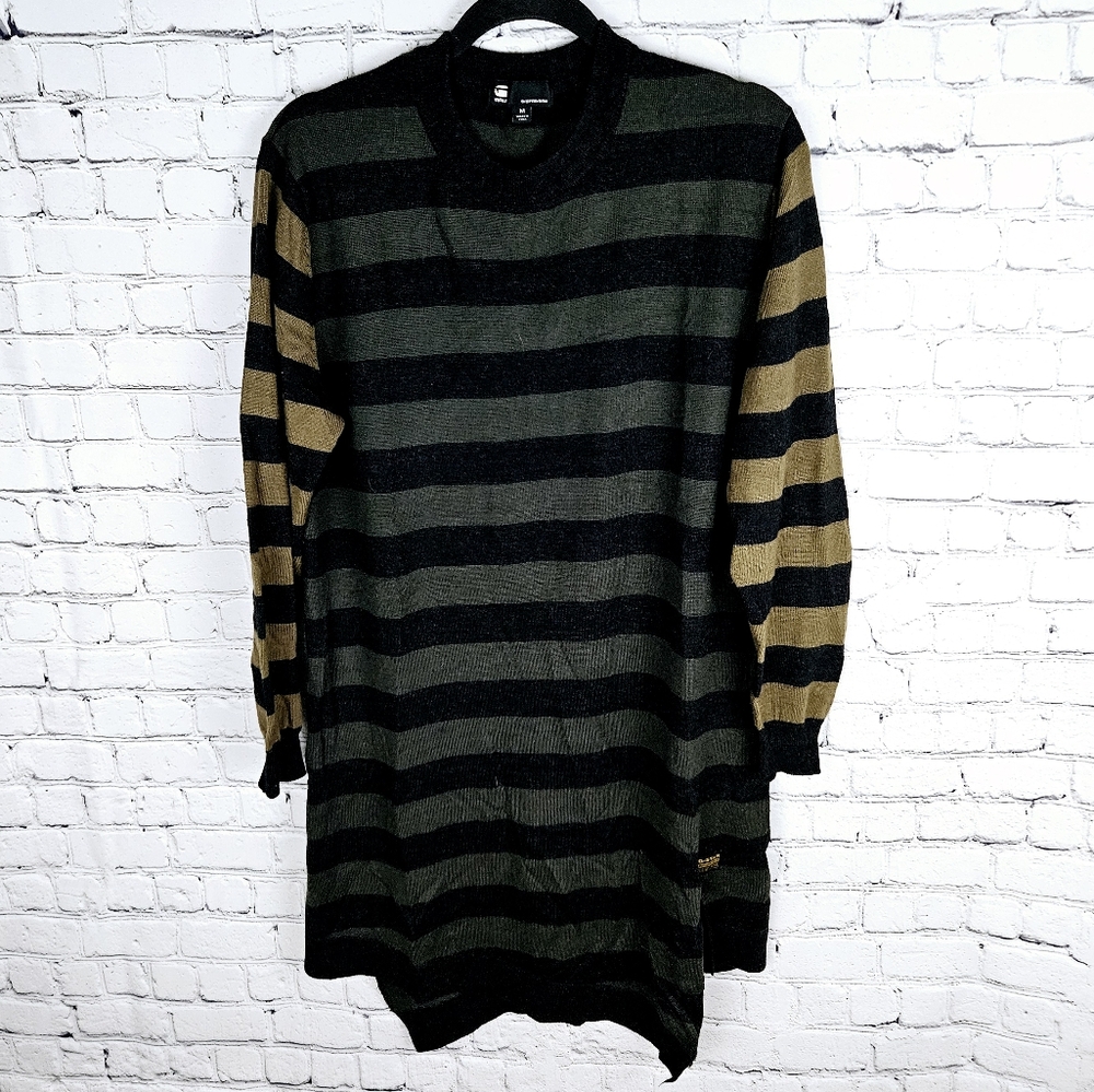 G STAR RAW | striped long sleeve sweater dress
